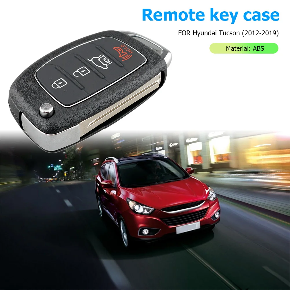 4 butoane Flip Key Fob Caz cu Lama Netaiata de Înlocuire pentru Hyundai Santa Fe, Sonata de Acoperire Coajă Cheie Auto Accesorii