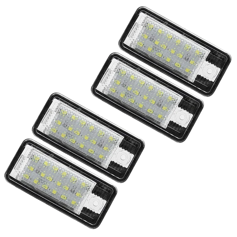 4buc LED-uri Auto Numărul de Înmatriculare Lampă cu Lumină Albă Pentru a - A3 S3 8P A4 B6 B7 A5 A6 4F Q7 A8 S8 C6