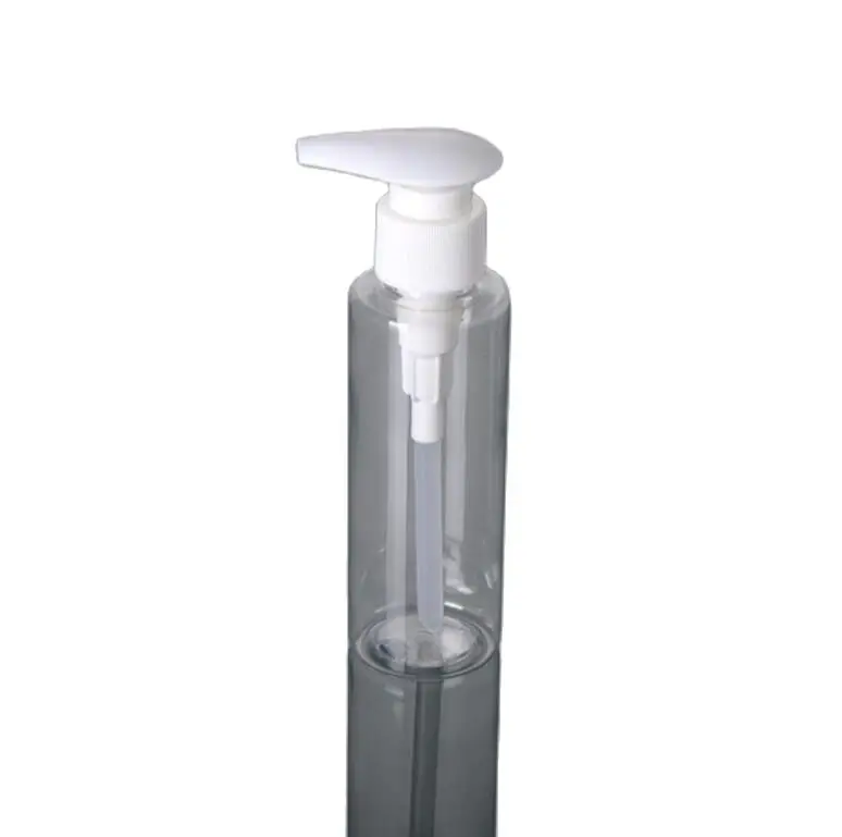 120ML UMĂR ROTUND TRANSPARENT apăsați pompa lotiune de sticlă sau apă de toaletă botter sticla cu alb mare pompă de presă