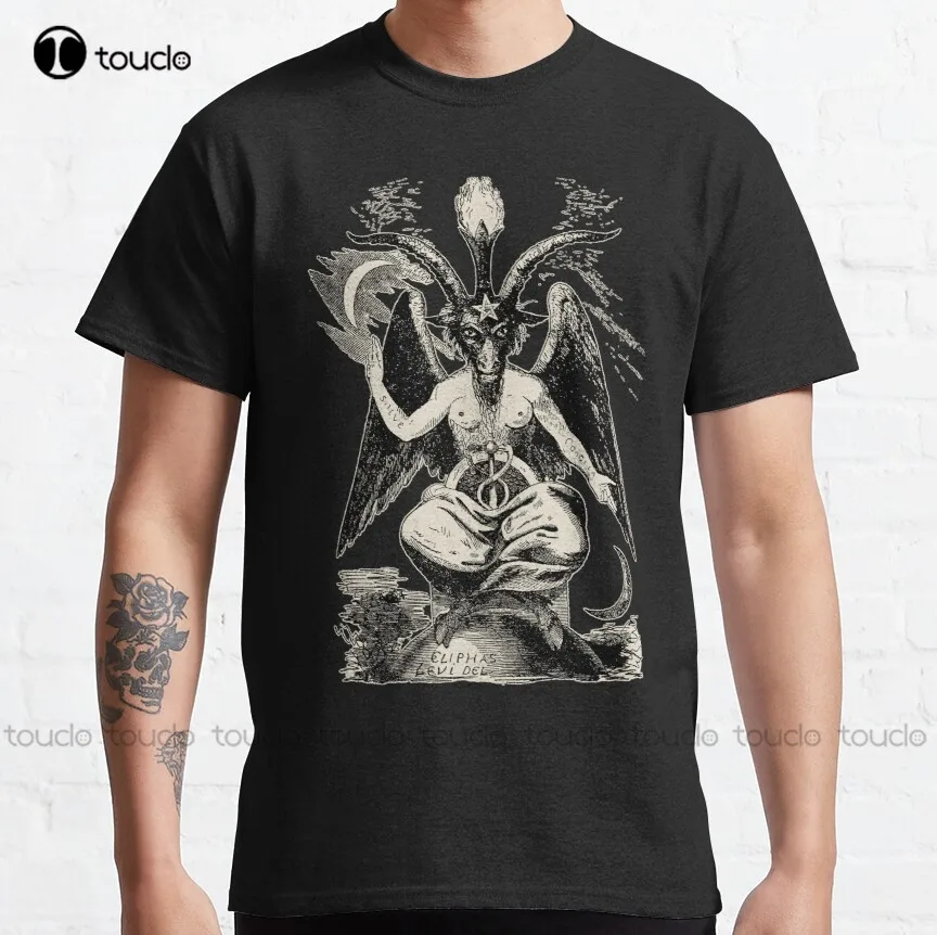 Baphomet, Diavolul Lucifer Luzifer Clasic T-Shirt Tricou Alb Personalizat Aldult Teen Unisex Digital de Imprimare Tricou Xs-5Xl