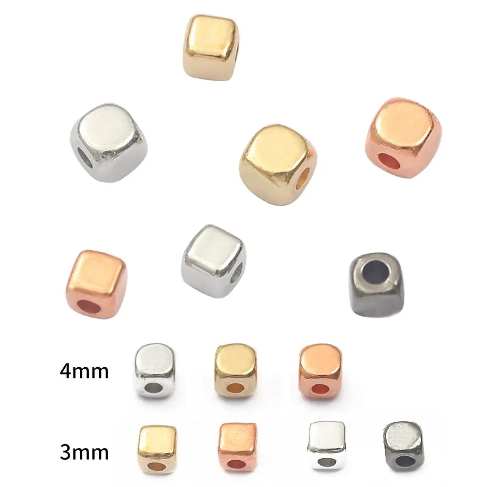 Moda 3mm 4mm CCB Pătrat de Plastic Cuboid Margele de Semințe Vrac Vrac Margele Spacer Pentru DIY Brățară Constatările de Bijuterii a Face Provizii