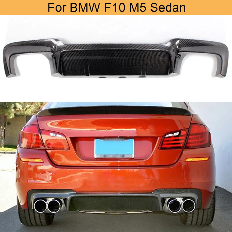 Pentru Seria 5 Direct Fibra de Carbon Bara Spate Spoiler Difuzor Pentru BMW F10 M5 Sedan 2012 - 2017 Negru FRP