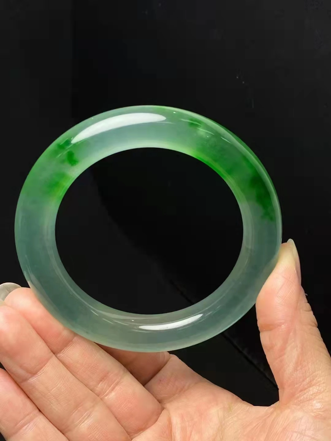 Real Myanmar smarald brățări Clasa de Gheață transparentă de potrivire de Culoare verde jad jad brățară brățară da femei cadouri bijuterii