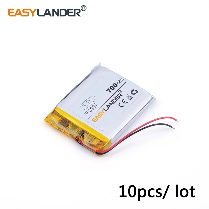 10buc /Lot 503937 3.7 v litiu Li-ion polimer baterie reîncărcabilă MP3 MP4 700MAH jucărie mică caseta de sunet de conducere recorder video