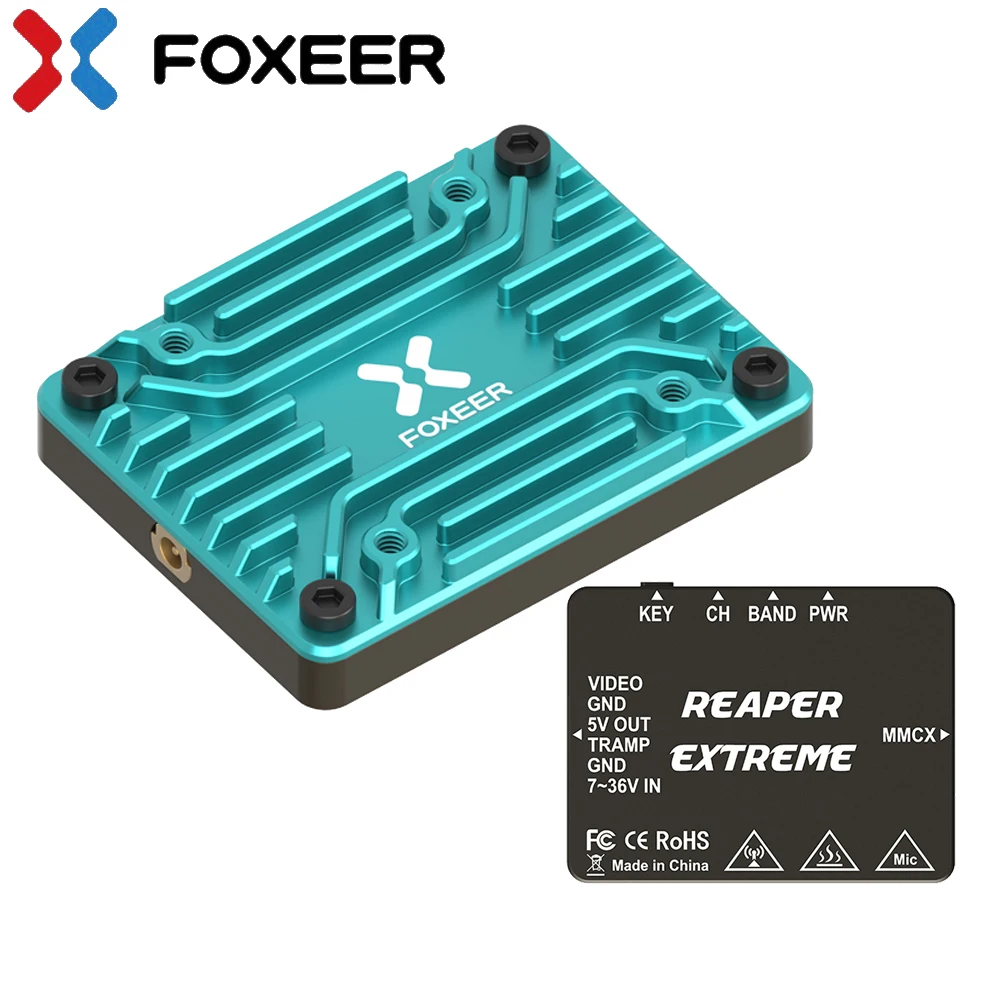 Foxeer Reaper Extreme 7~36V 2.5 W 5.8 G 40CH Reglabil cu Rază Lungă de Anti-interferențe FPV VTX Built-in Microfon Pentru FPV Drone Multirotor
