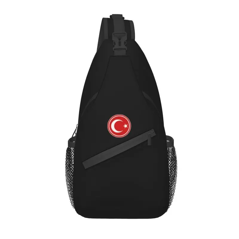 Turcia Pavilion Rotund Sling Piept Geanta Personalizate turc Mândrie Crossbody, Umăr Rucsac pentru Barbati Călătorie Drumeții Daypack