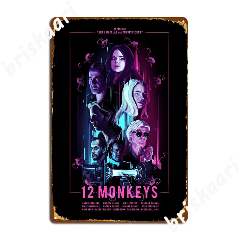 12 Maimuțe Metal Semn Personaliza Decor De Perete Bar Club Perete De Peșteră Tin Semn Postere