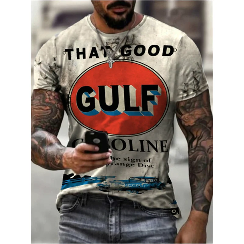 2021 de Vară pentru Bărbați Noul Golf 3d Teuri Gât Rotund Maneci Scurte Largi de Personalitate tricou Imprimat Model Casual Scurte T shirt Topuri