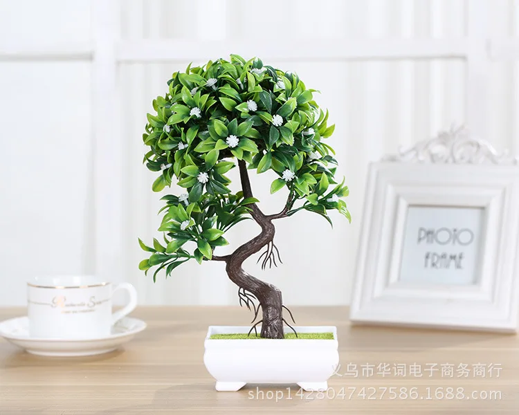 5Colors Plastic Flori Artificiale Copac Bonsai Peisaj Cultură pot Simulare Plante Office Home Mobilier de Gradina Decorative