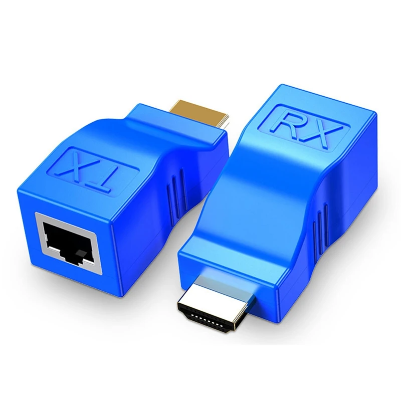 4K compatibil HDMI Extender Convertor RJ45 30m Prin CAT5e Cat6 de Rețea LAN Ethernet Cablu pentru PS3 PC, DVD Cu Monitor TV Proiector