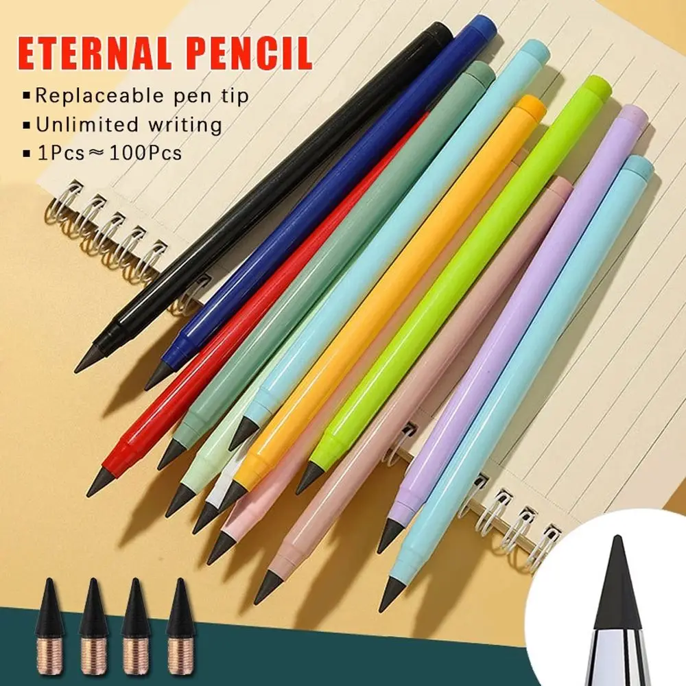 14 Culori HB Duce Veșnică Creion Înlocuibile Sfaturi Pen Nelimitat de Scris, Creioane Copii Drăguț de Scris Instrumente de Pictură Cu Radiera