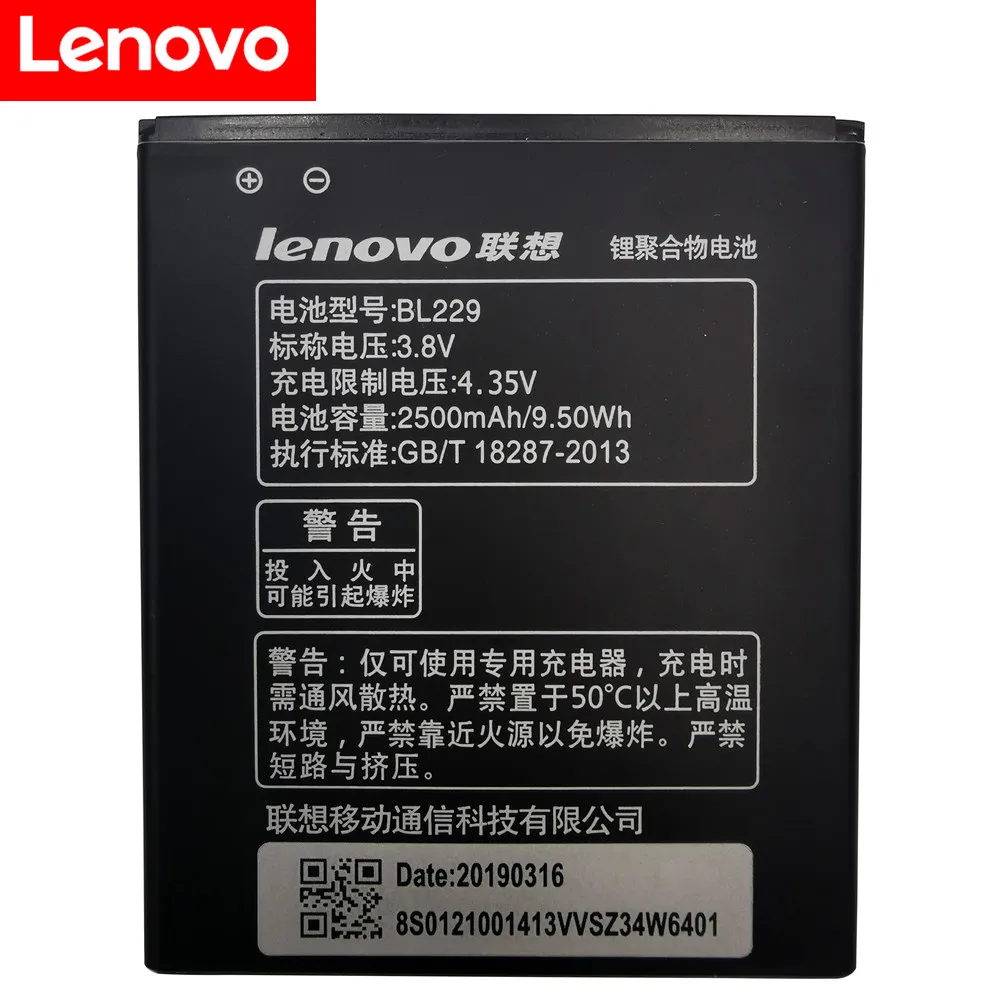 100% Original de Rezervă 2500mAh BL229 Telefon Mobil Baterie, Baterii Batterij Bateria Utilizare pentru Lenovo A8 A808T A806