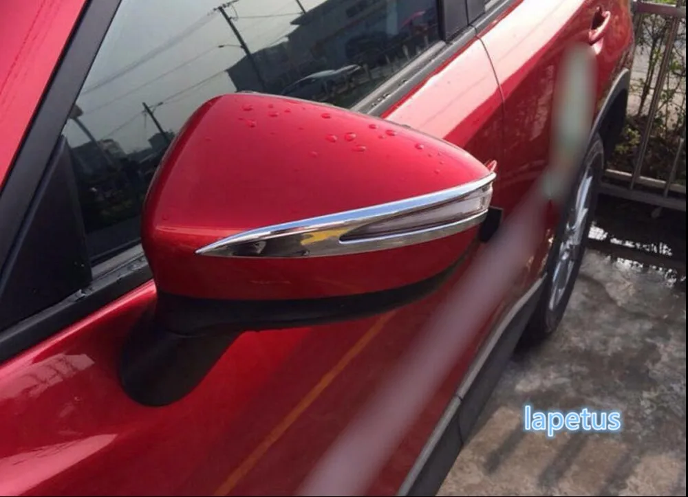 Lapetus Partea Oglinzi Retrovizoare Benzi Autocolante Decorare Acoperire Trim / Cu Turn de Lumina Gaura Model Pentru Mazda CX5 CX-5 2015 2016 ABS