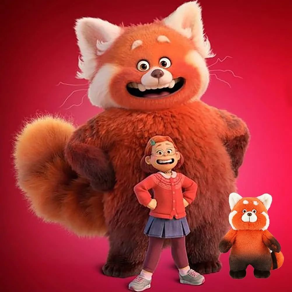 33cm Disney Pixar de Cotitură Roșu Papusa de Plus Film de Desene animate Panda Roșu Transformat În Urs Anime Kawaii Jucărie de Pluș Pentru Copilul Cadou