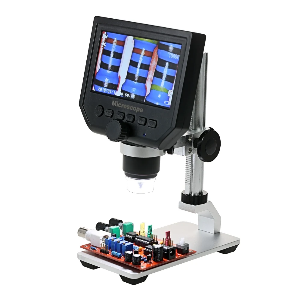 600X Digital Microscop Electronic Microscop Video 4.3 Inch HD LCD de Lipit Microscop Telefon Reparații Lupa + Suport Metalic