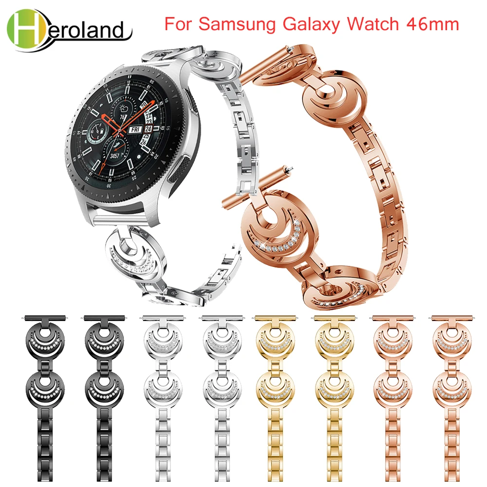 Pentru Samsung Galaxy Watch 46mm Ceas bandă de Oțel Inoxidabil de Înlocuire inteligent wirst cu Stras pentru Samsung Gear S3 curele noi