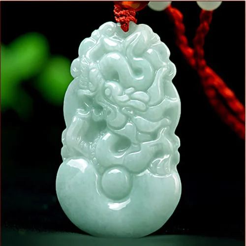 Naturale De Smarald Zodiac Chinezesc Jad Pandantiv Șirag De Mărgele De Bun Augur Colier Moda Bijuterii De Mână-Sculptate Animale Bărbat Femeie Amuleta Noroc