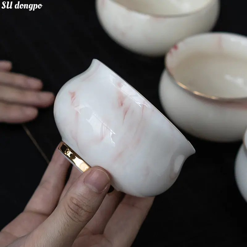 Cerneală Glazura de Ceai Ceașcă de Ceai din Ceramica Castron de carne de Oaie Jad Portelan Ceașcă de Ceai Ceașcă Personal Pictura de Cerneală Chineză Cupa Cadouri Frumoase pentru Părinți
