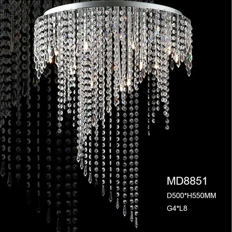 Cristal Lampă de Tavan Moda Decorative Spirală Toamna Iluminat Montat pe Tavan Pentru Restaurant Prompt Transport MD8551-L8