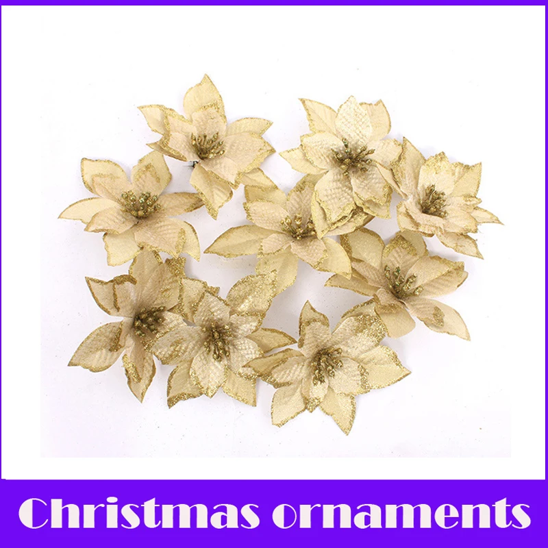 Crăciun Fericit! 8PCS/lot 13cm Moș Crăciun Artificial Flori Ornamente pentru Casa enfeites de natal Crăciun și Decorații de Brad