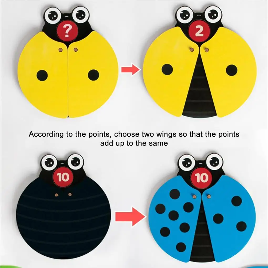 Lemn de Matematica, de Numărare Jucării rezistente la Uzură Jocuri de Numărare Drăguț Minunat Insecte Jucărie Durabil Amuzant Rafinat Jucarii Educative